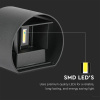 LED Nástenné svietidlo 5W, 700lm, IP65, čierne, okrúhle