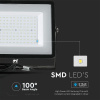LED reflektor 100W, 8200lm, Samsung chip, 100°, IP65, čierny
