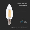 Retro LED filament žiarovka E14, 4W, 400lm, sviečka