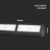 LED lineárny Highbay 100W, 9800lm, Samsung chip, 110°, IP54, čierny