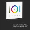 Nástenný ovládač pre RGB / RGBW / RGB + CCT, max10A, 12-24V