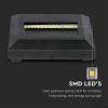 LED schodiskové svetlo 2W, 70lm, hranaté, IP65, čierne