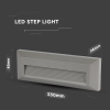 LED schodiskové svetlo 3W, 110lm, sivé, IP65