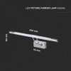 LED svietidlo nad zrkadlo/obraz 13W, 910LM, 64cm, chróm, 4000K