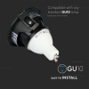 Rámik na bodovú žiarovku GU10/GU5.3, kruhový, čierny
