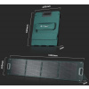 V-TAC Skladací solárny panel 160W k prenosným nabíjacím staniciam 9,08A, 17,6V, kábel 2v1
