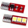 Einparts LED auto žiarovka, W5W, T10, 3 SMD5050, CANBUS, 9-16V, 6000K, balenie 2ks [EPL36]