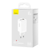 Baseus GaN5 Pro nabíjací adaptér 2xUSB-C + USB, 65W biely [CCGP120202]