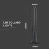 LED záhradné svietidlo čierne 10W, 80cm, 1000lm, IP65, 6400K
