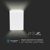 LED nástenné svietidlo obdĺžnikové, 4W, 400lm, 41°, IP65, biele/2-PACK!