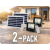 LED Solárny reflektor s 12W solárnym panelom, 550lm, IP65, 5000mAh/2-PACK!