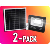 LED Solárny reflektor s 20W solárnym panelom, 1650lm, IP65, 10000mAh/2-PACK!