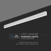 LED lineárne závesné svietidlo 40W, 3300lm, SAMSUNG chip, strieborné/2-PACK!