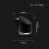 v tac 10384 v tac vt 1138 1w solar led garden light with photovoltaic panel black color 121 90 112 5mm 3000k ip54 10384 7d1