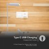 LED nabíjateľná magnetická lampa 3W, 300lm, 3 spôsoby uchytenia, biela