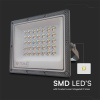 LED reflektor 30W, 2350lm, IP65, CCT, zmena farby 3000K/4000K/6500K, sivý