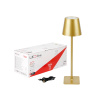 Stolná lampa TAZA 3,5W, 400lm, CCT, IP54, nabíjateľná, 2x2000mAh, zlatá, 1+1 zadarmo! [208964]