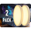LED svietidlo s mikrovlnným a svetelným senzorom 18W, 1830LM, okrúhle, biely rám/2-PACK!