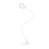 Solight LED stmievateľná stolná lampička s klipom 8W, 300lm, DC5V, nastaviteľná teplota svetla, USB, biela [WO66-W]