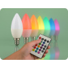 LED žiarovka E14 RGB+4000K, 4,8W, 470lm, RF ovládanie
