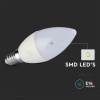 E14 LED žiarovka 4,5W, 470lm, sviečka/10-PACK!