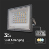 LED reflektor 50W, 5000lm, IP65, CCT, zmena farby 3000K/4000K/6500K, sivý/2-PACK!