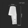 LED lampa k posteli 2W, 60lm, USB/PD, CREE CHIP, biela/2-PACK!