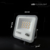 LED reflektor 10W, 730lm, CCT zmena farby 3000K/4000K/6500K, CREE CHIP, čierny