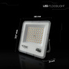LED reflektor 50W, 4000lm, CCT zmena farby 3000K/4000K/6500K, CREE CHIP, čierny
