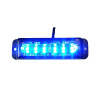 LED VÝSTRAŽNÉ SVETLO 6-LED, MODRÉ [LW0035]