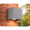 LED nástenné svietidlo 11W, 1360lm, štvorec, sivé