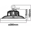 PRIEMYSELNÝ LED REFLEKTOR UFO 100W (13000LM), VYSOKOSVIETIVÝ A++, 90°