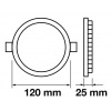 LED SLIM PANEL 6W, 420LM, SATÉN NIKEL