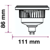 GU10 LED žiarovka, AR111,12W, (900lm), stmievateľná