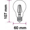 E27 LED RETRO FILAMENT ŽIAROVKA 4W, (350 LM), A60, SAMSUNG CHIP