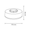 LED strešné výstražné svetlo - maják s magnetom, 12-24V, oranžové [ALR0029]