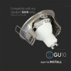 Rámik na bodovú žiarovku GU10, okrúhly, hliník
