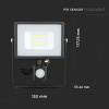 20W LED reflektor so senzorom SMD, SAMSUNG chip