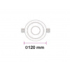 Rámik na bodovú žiarovku GU10/GU5.3, kruhový, sádrový