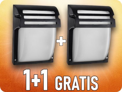 Zidna svjetiljka, E27, IP44, crna, 1+1 gratis!