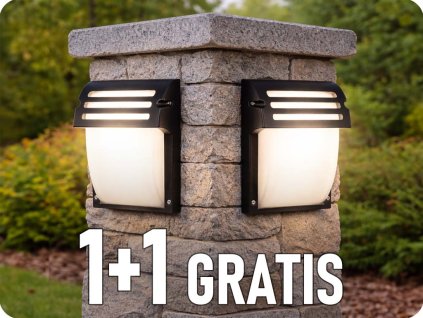 Zidna svjetiljka E27, IP44, 1+1 gratis!