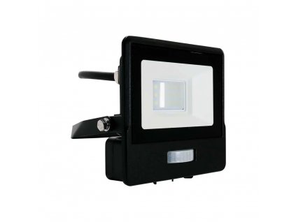 LED reflektor s PIR senzorom, 10W, 735lm, Samsung čip, 1m kabel, 100°, IP65, crna