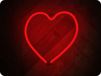 Forever Light Neon LED dekoracija - SRCE CRVENO, 3xAA/USB