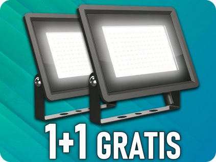 LED reflektor 100W, 8700lm, crni, 1+1 gratis!