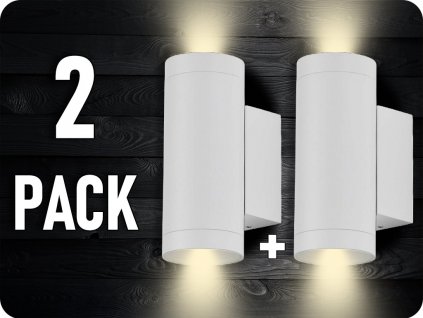 LED zidna svjetiljka 2xGU10, IP54, bijela/2-PACK!