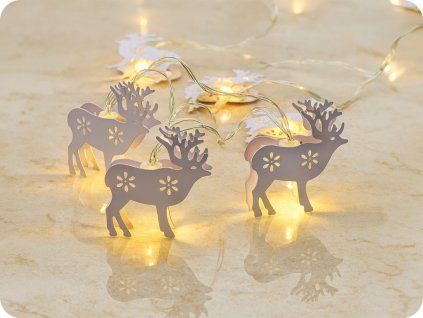 LED lančić Reindeer 1.35m topli bijeli