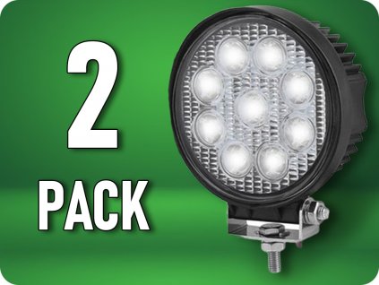 LED Epistar radno svjetlo, 27W, okrugli 2200lm, 12/24V, IP67/2-PACK! [L0076]