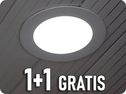 LED ugradbena ploča s napajanjem, 18W, 1400lm, okrugla, 1+1 gratis!