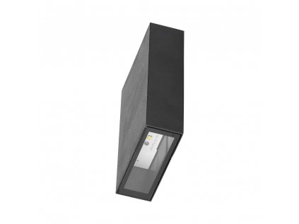 LED pravokutna zidna svjetiljka, 4W, 400lm, 41°, IP65, crna