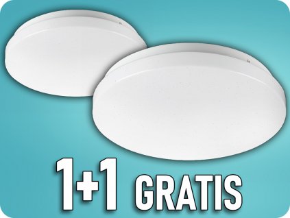 LED stropna svjetiljka 12W, 1200lm, zvjezdasta, promjena boje 3000K-6000K, 1+1 gratis!